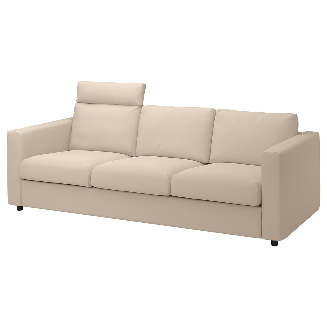 IKEA VIMLE ВІМЛЕ Чохол на 3-місний диван, з підголовником / Hallarp бежевий 69424148 694.241.48