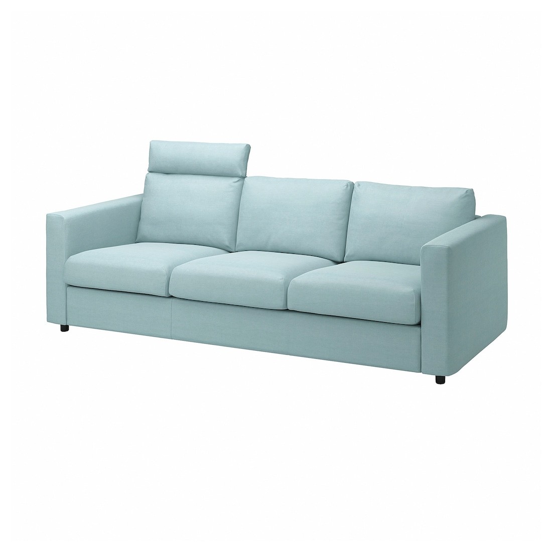 IKEA VIMLE ВІМЛЕ 3-місний диван, з підголовником / Saxemara світло-блакитний 49399055 | 493.990.55