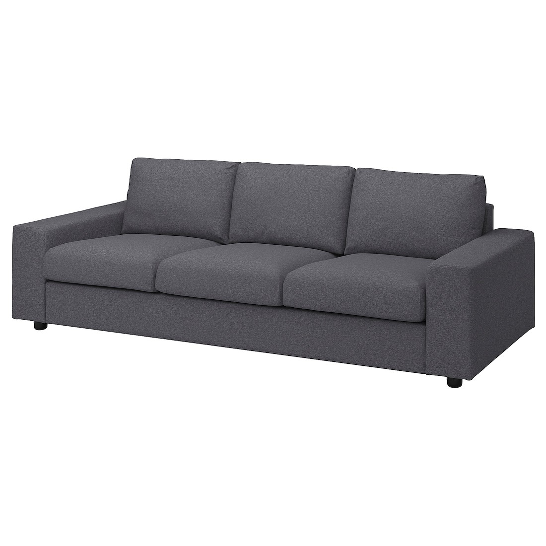 IKEA VIMLE ВІМЛЕ Чохол на 3-місний диван, з широкими підлокітниками / Gunnared середньо-сірий 79401132 | 794.011.32