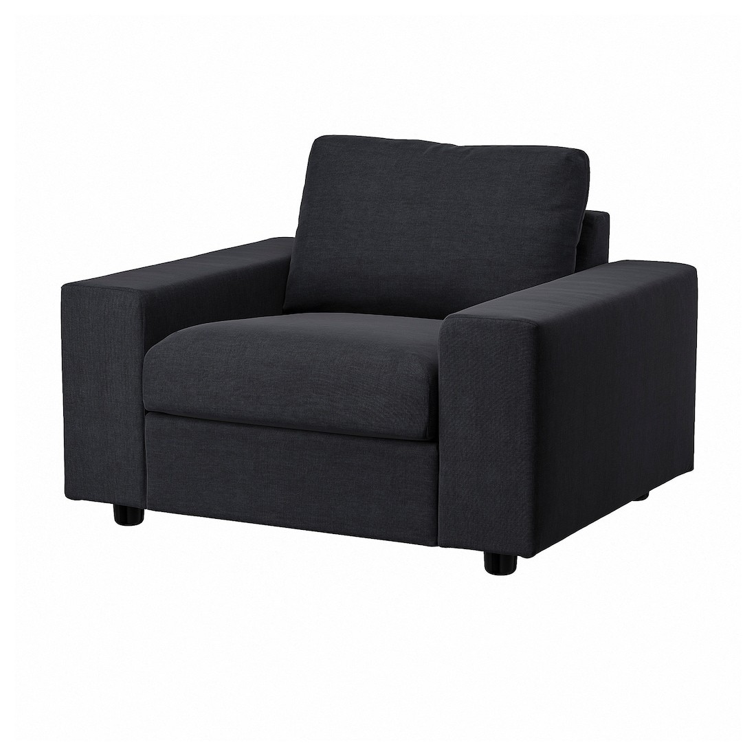 IKEA VIMLE ВІМЛЕ Крісло, з широкими підлокітниками / Saxemara чорно-синій 39477195 394.771.95