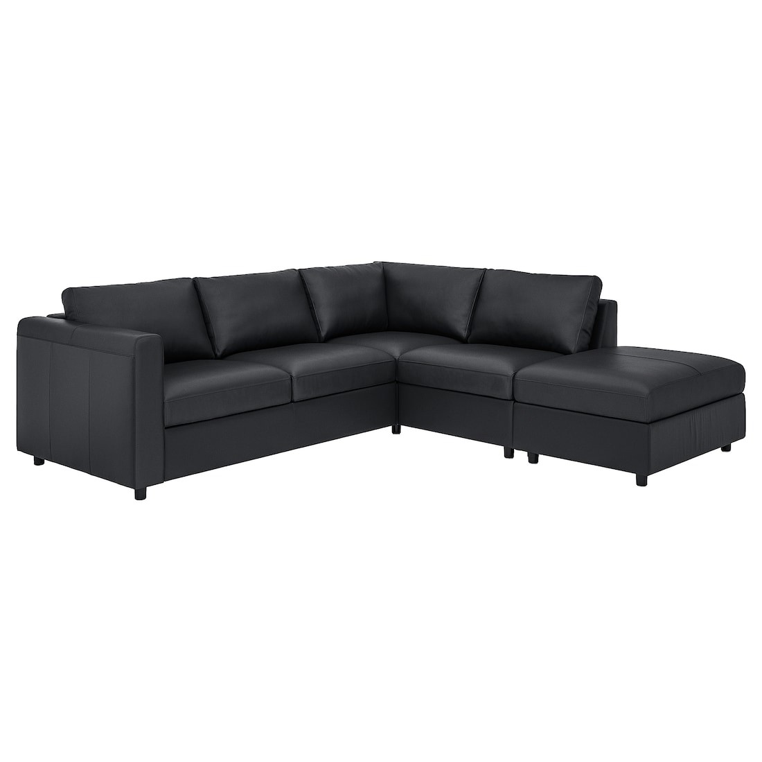 IKEA VIMLE ВІМЛЕ 4-місний кутовий диван, з відкритим торцем / Grann / Bomstad чорний 89306728 893.067.28