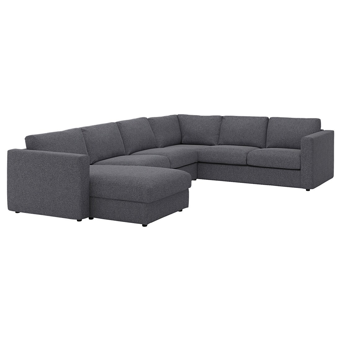 IKEA VIMLE ВІМЛЕ 5-місний кутовий диван, з шезлонгом / Gunnared сірий 39399584 | 393.995.84