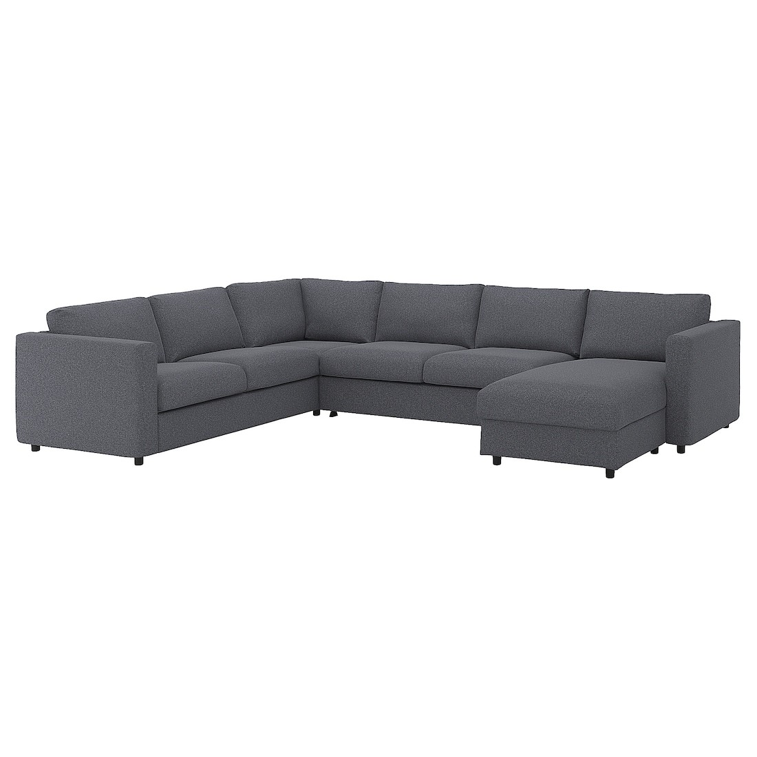 IKEA VIMLE ВІМЛЕ Чохол 5-місного кутового дивана з козеткою, Gunnared сірий 49399574 493.995.74