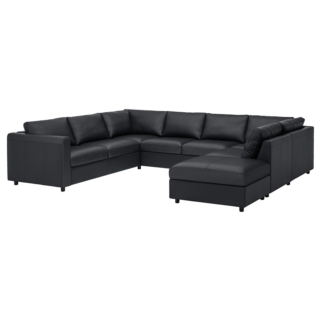 IKEA VIMLE ВІМЛЕ П-подібний диван, 6-місний, з відкритим торцем / Grann / Bomstad чорний 19306784 193.067.84