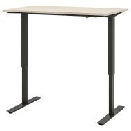 IKEA TROTTEN ТРОТТЕН Письмовий стіл з регулюванням висоти, бежевий / антрацит, 120x70 см | 794.295.84