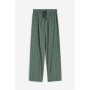 Бавовняні піжамні штани, Темно-зелений/клітчастий, Різні розміри