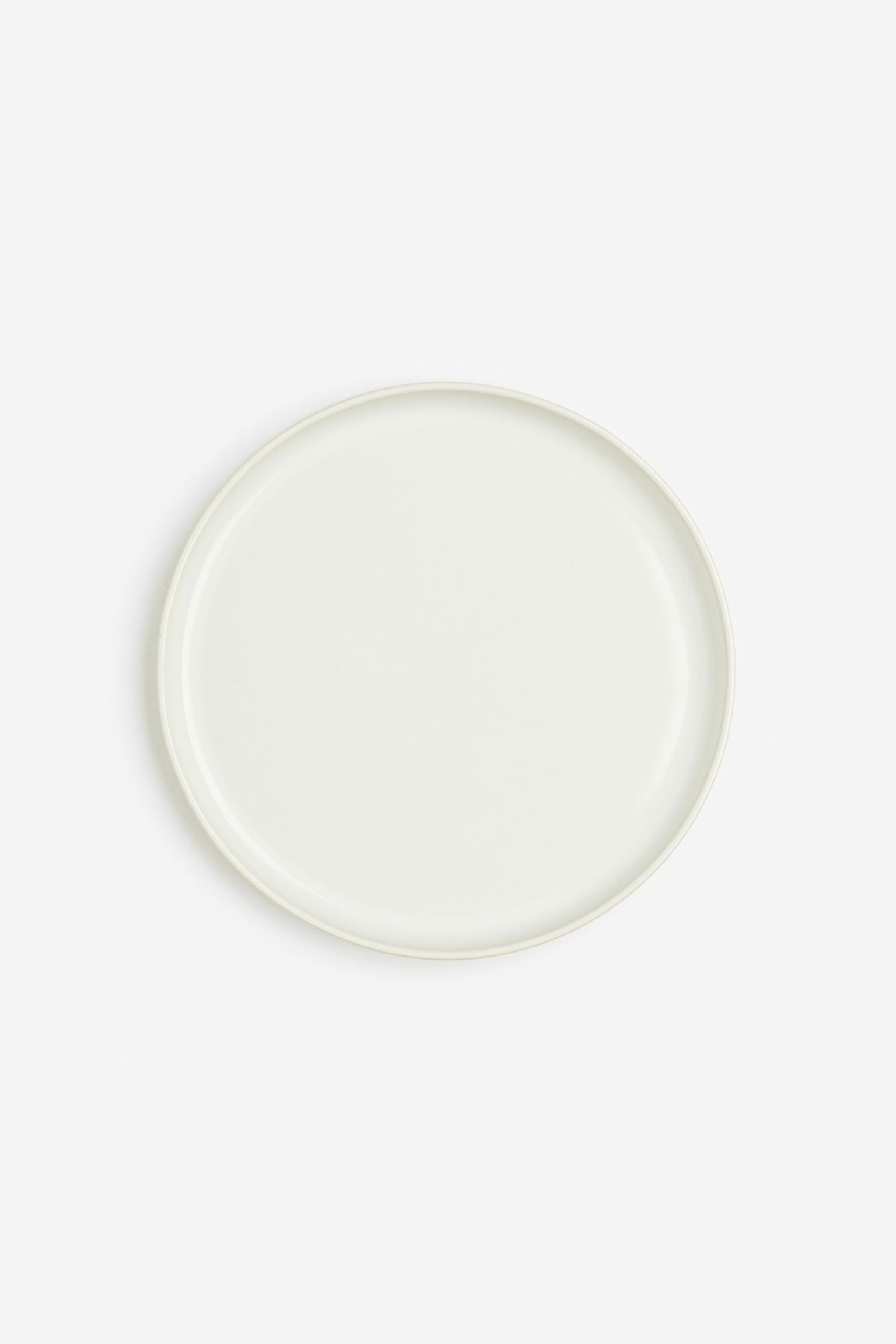 Керамічна тарілка, Натуральний білий/глянцевий