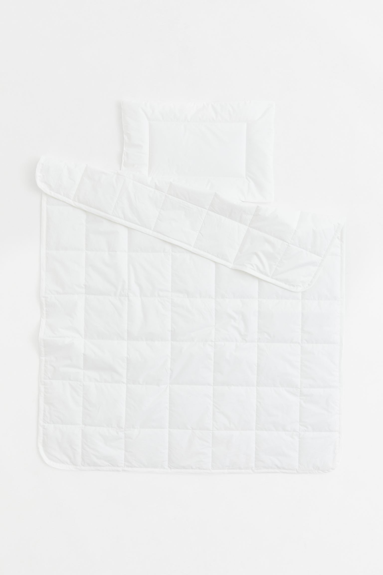 Бавовняна дитяча ковдра та подушка, Білий, 110x125 35x55