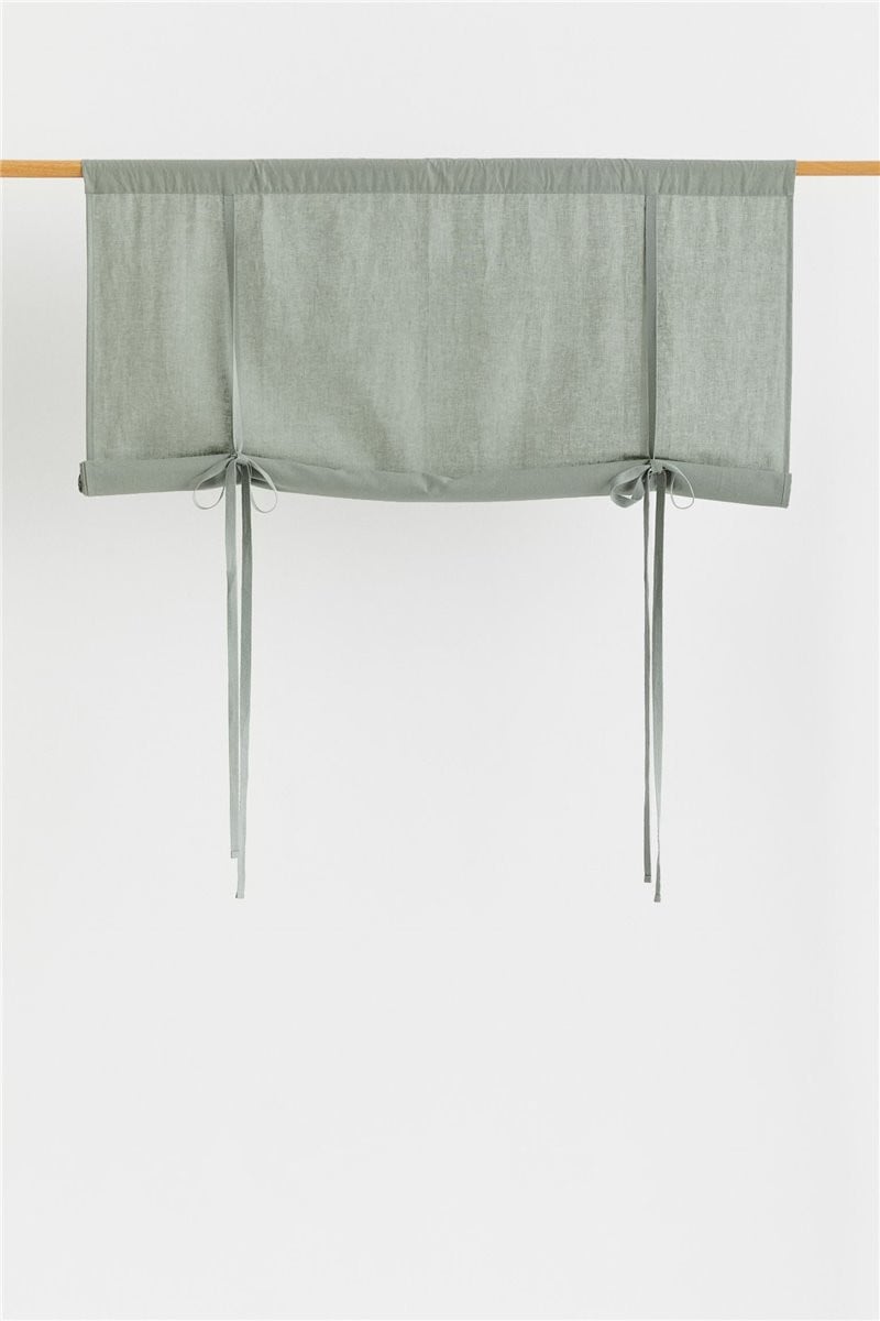 Рулонна штора з льоном, зелена шавлія, 100x130
