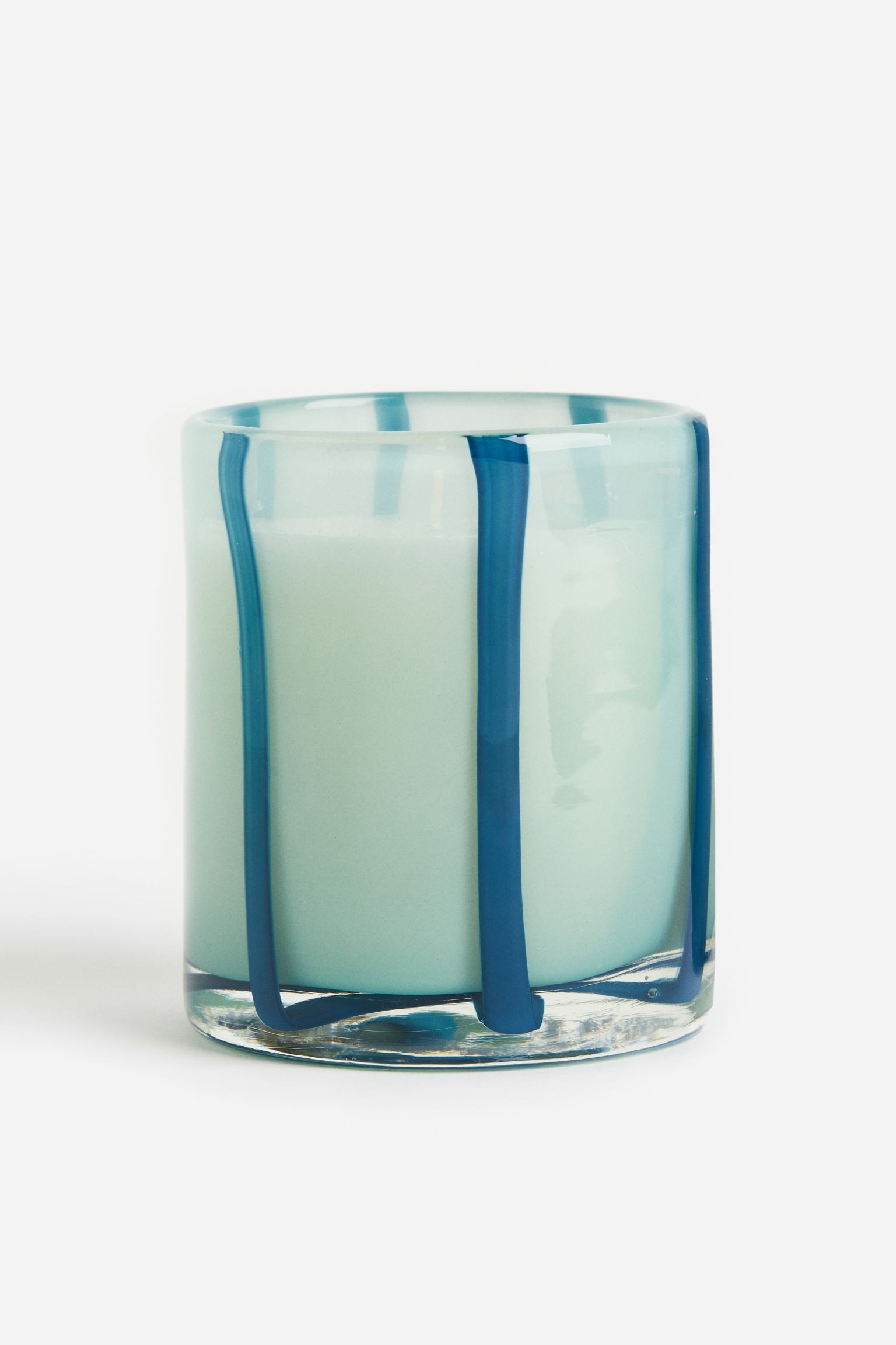Ароматична свічка в скляному контейнері, Бірюзовий/Вічнозелений ліс