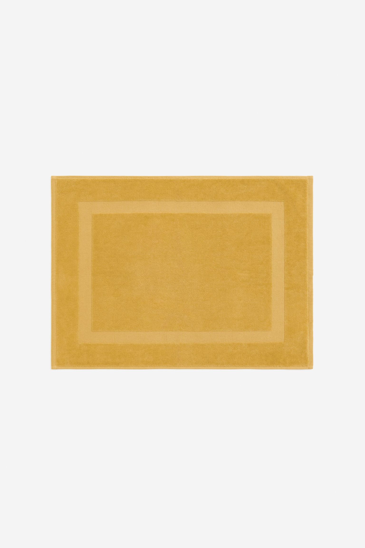 Велюровий килимок для ванної кімнати, Жовтий, 50x70