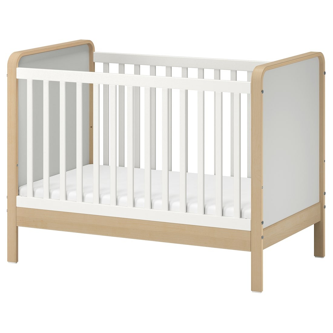 ÄLSKVÄRD Ліжко для немовлят, береза / білий, 60x120 см