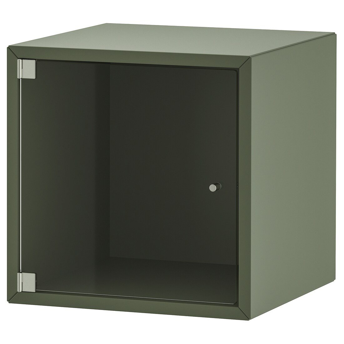 EKET Шафа навісна зі скляними дверцятами, сіро-зелений, 35x35x35 см