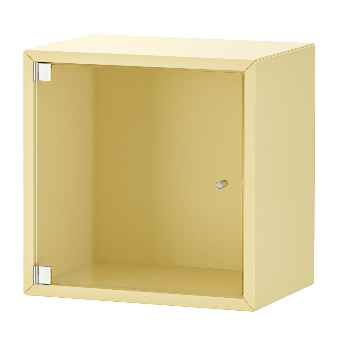 EKET Шафа навісна зі скляними дверцятами, блідо-жовтий, 35x25x35 см