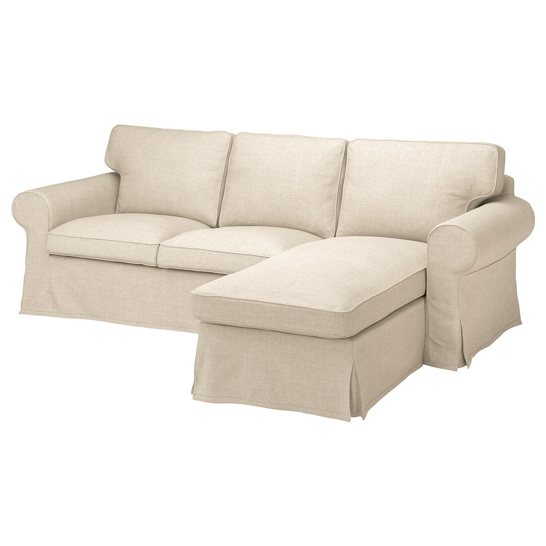 EKTORP 3-місний диван з козеткою, Kilanda світло-бежевий