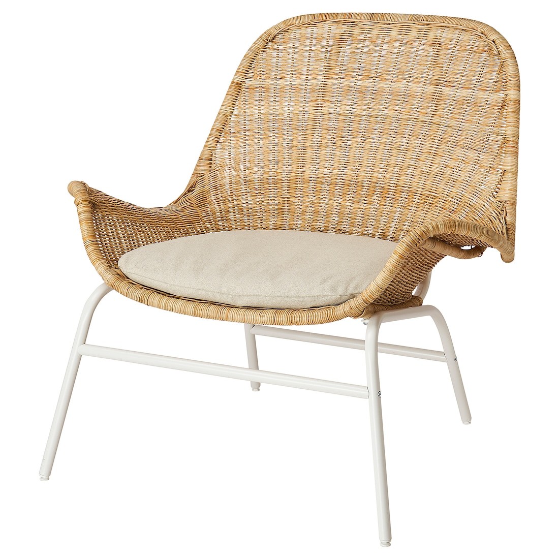 FRYKSÅS крісло та підставка для ніг, натуральний ротанг / Risane, 52x47 см