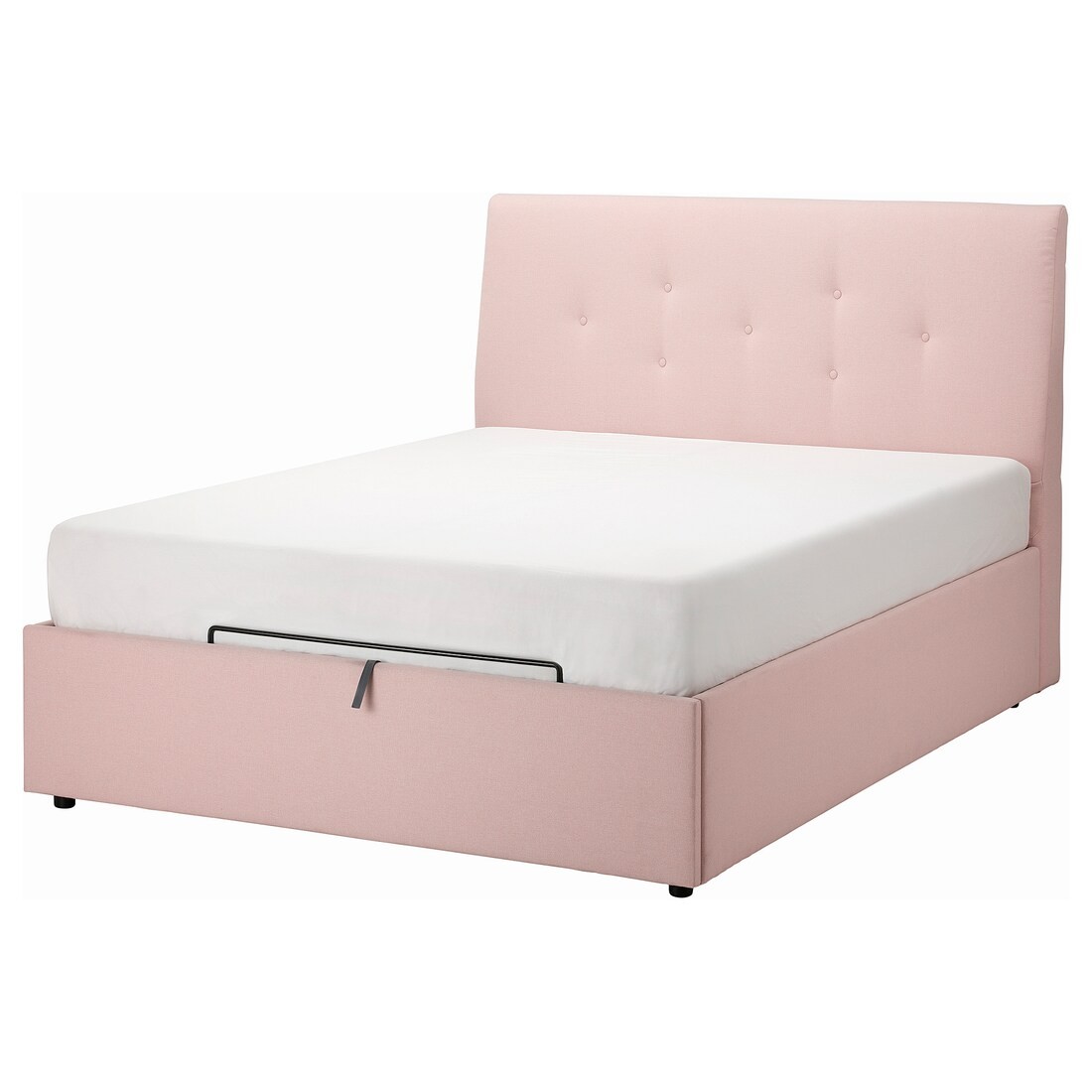 IDANÄS ІДАНЕС Ліжко двоспальне з підйомним механізмом, Gunnared ніжно-рожевий, 140x200 см