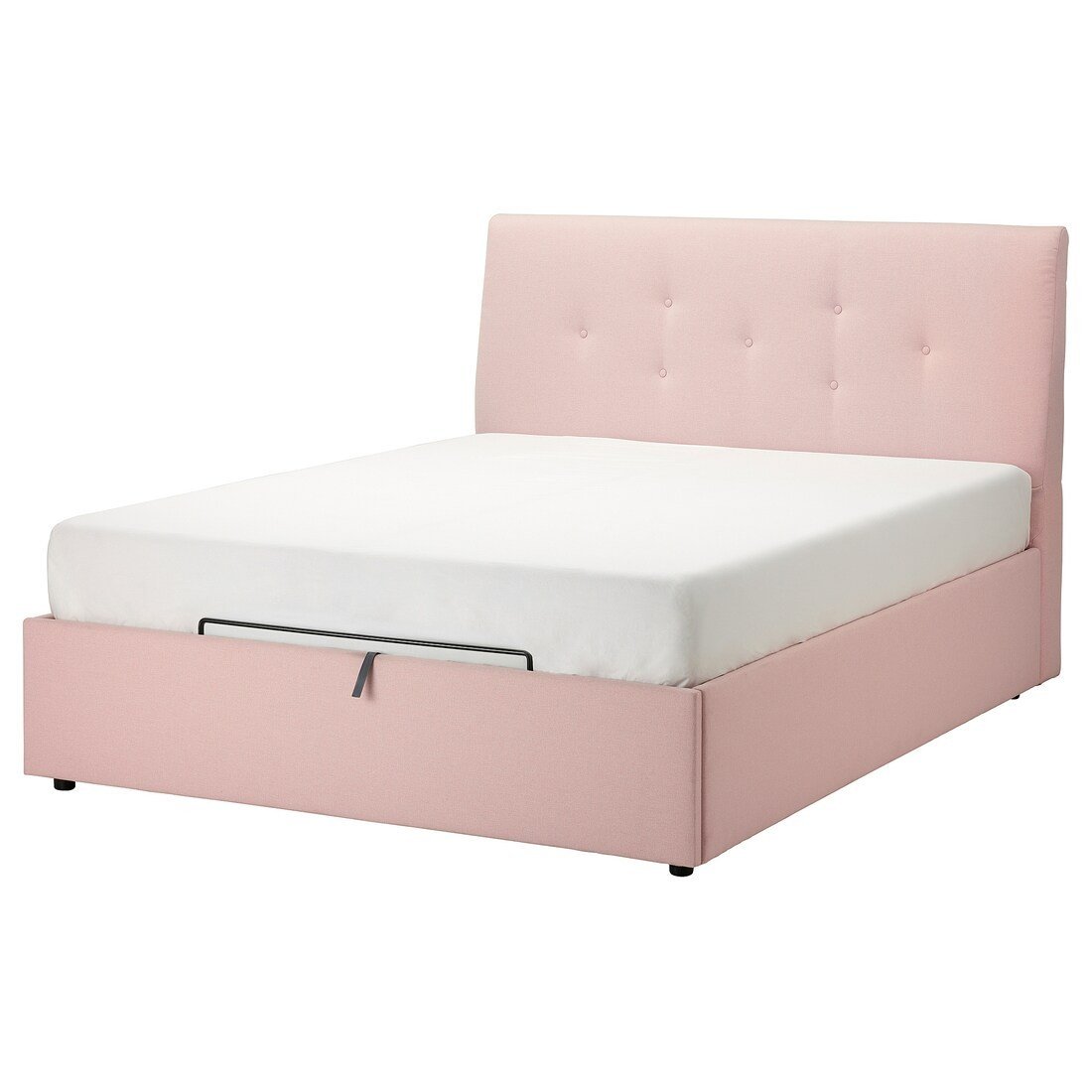 IDANÄS ІДАНЕС Ліжко двоспальне з підйомним механізмом, Gunnared ніжно-рожевий, 160x200 см