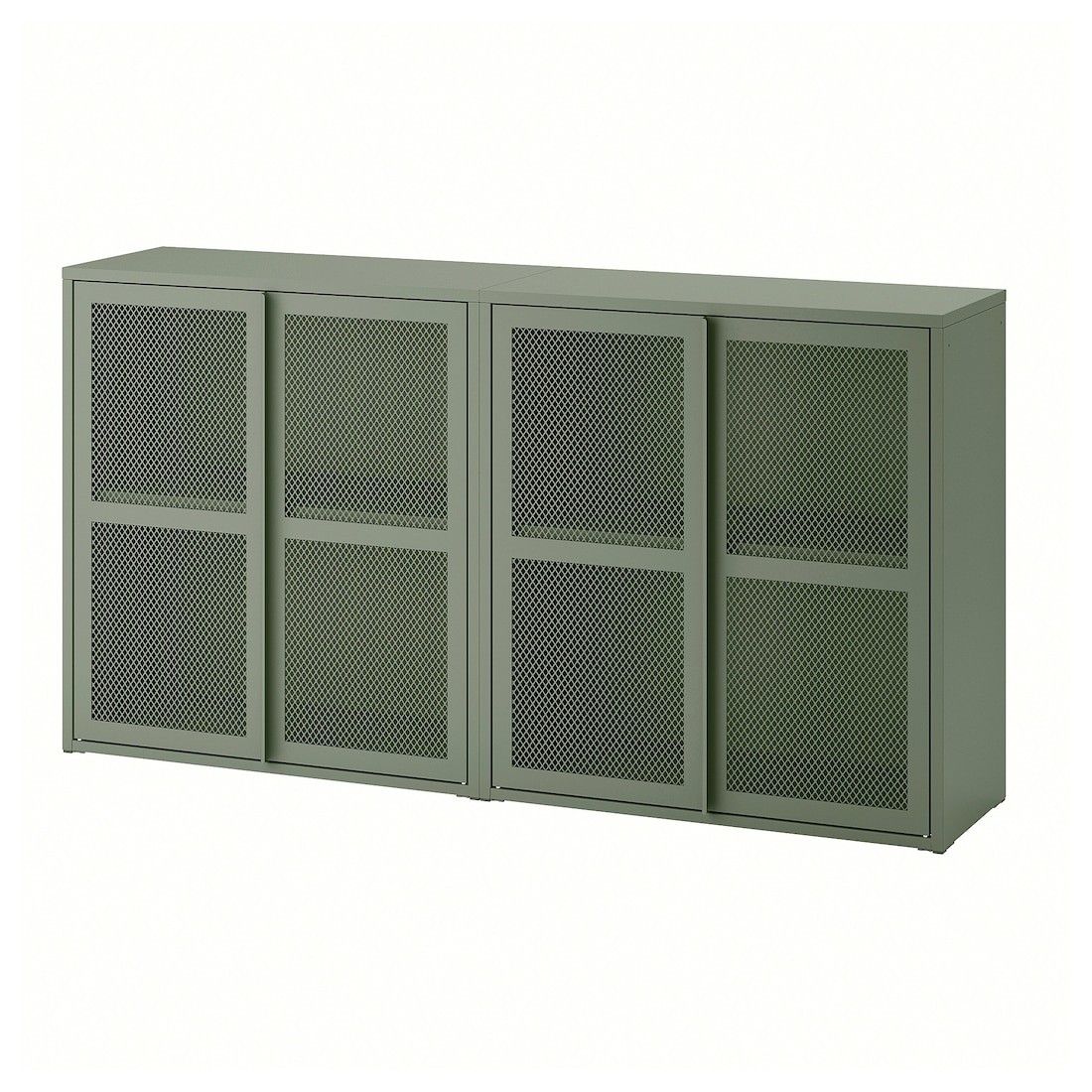 IVAR ІВАР Шафа / двері, сіро-зелений сітка, 160x30x83 см