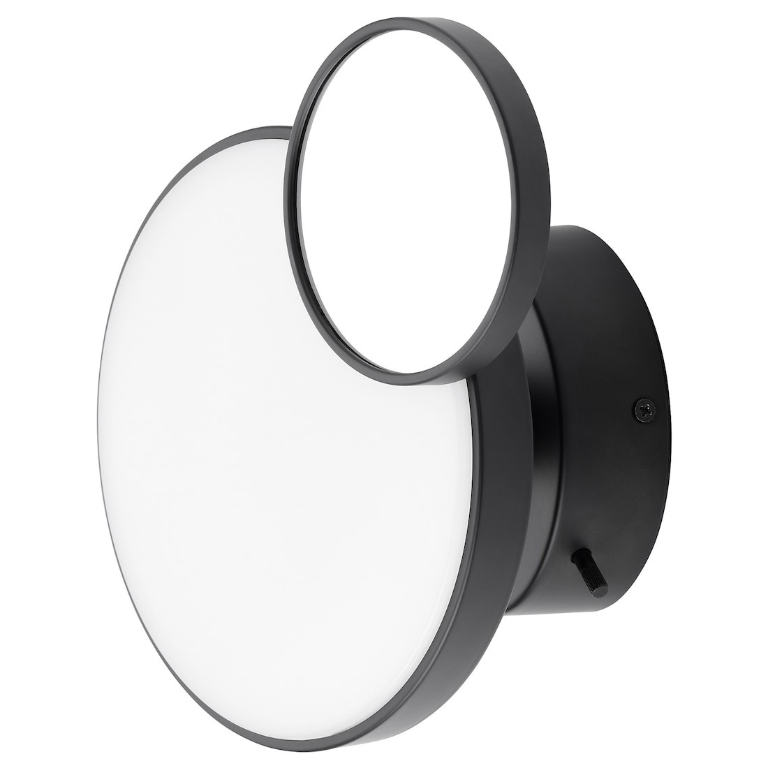 KABOMBA Бра світлодіодний з дзеркалом, з затемненням матовий / чорний, 20 см