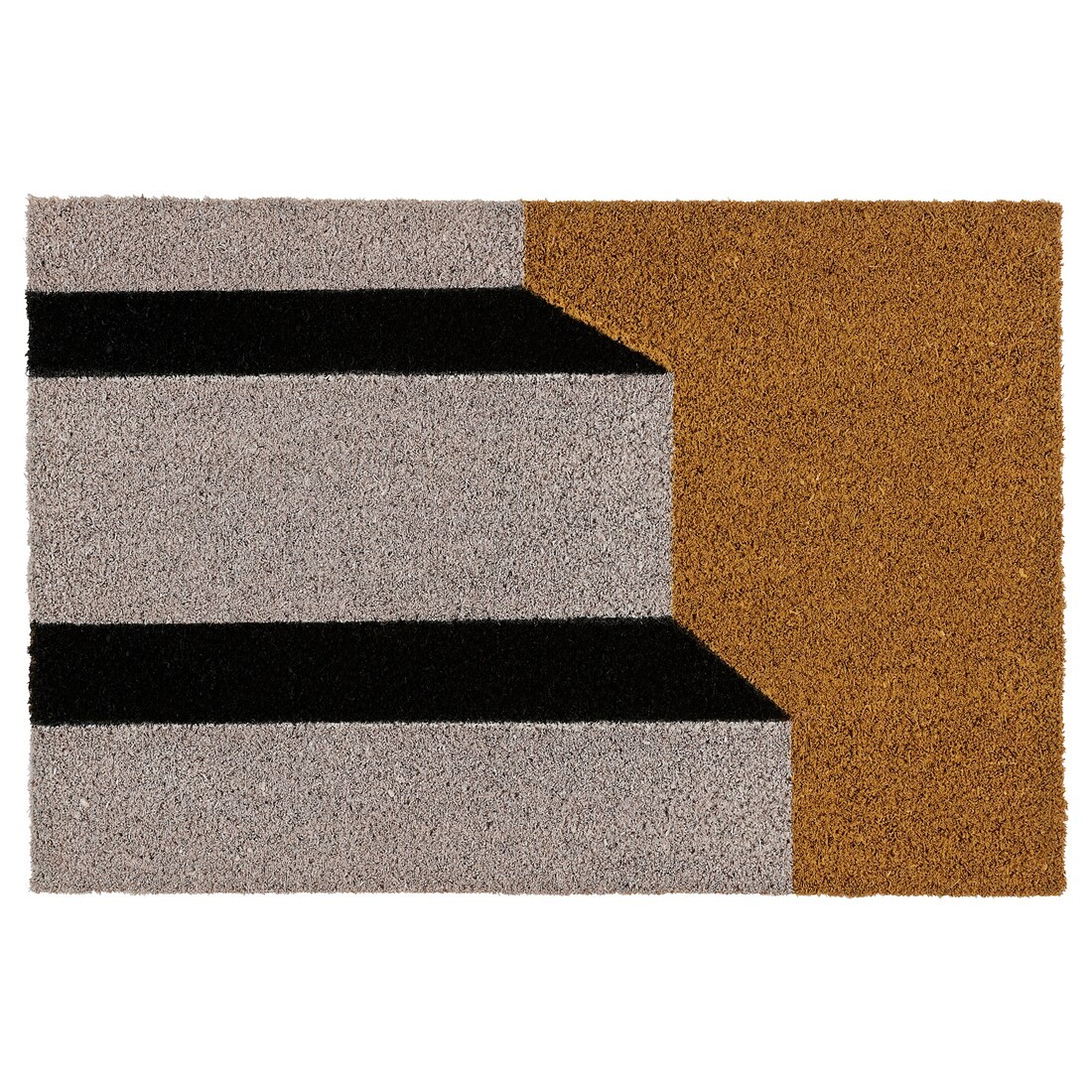 KLOTOID Придверний килимок, чорний білий / сходи, 40x60 см