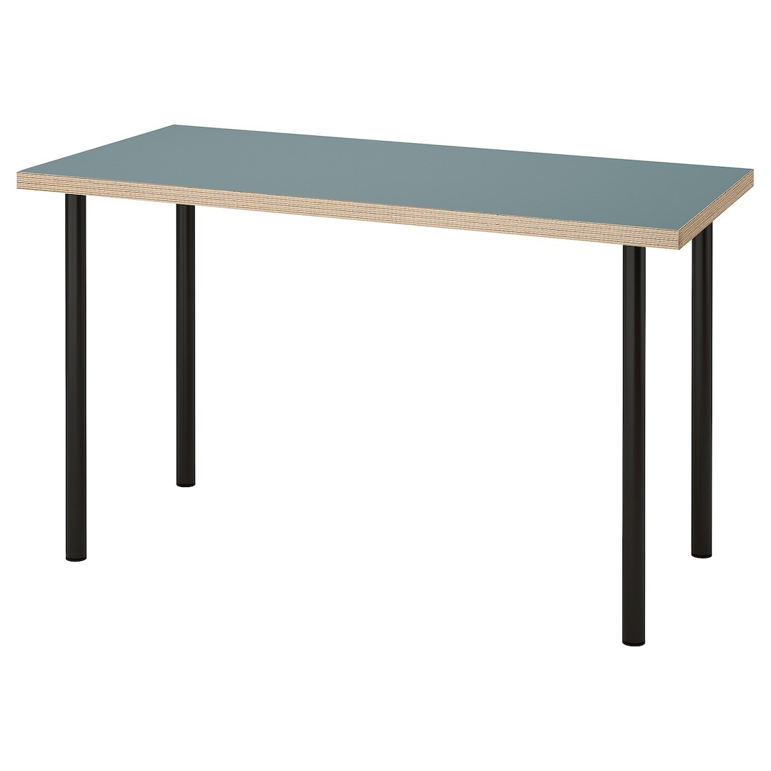 LAGKAPTEN ЛАГКАПТЕН / ADILS АДІЛС Письмовий стіл, сіро-бірюзовий / чорний, 120x60 см