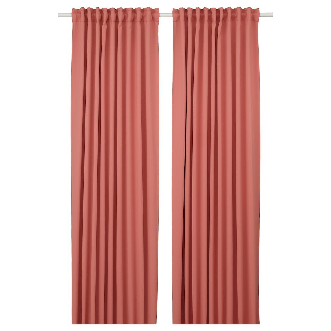 MAJGULL Світлонепроникні штори, 1 пара, рожевий, 145x300 см