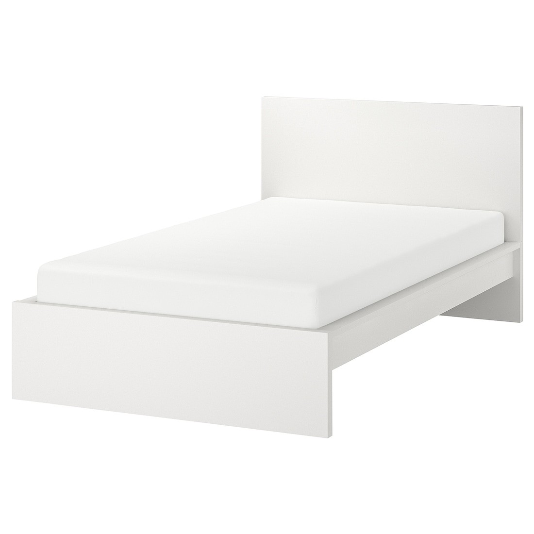 MALM МАЛЬМ Ліжко односпальне, високе, білий / Lönset, 120x200 cм