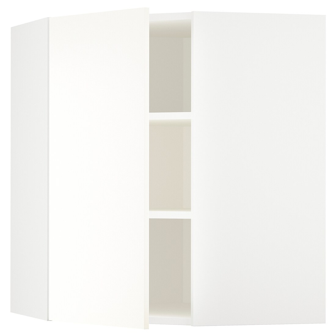 METOD МЕТОД Кутова настінна шафа з полицями, білий / Vallstena білий, 68x80 см