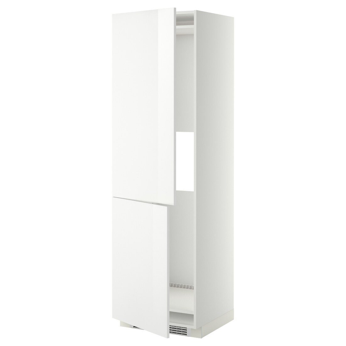 METOD МЕТОД Висока шафа для холодильника / морозильника, білий / Ringhult білий, 60x60x200 см