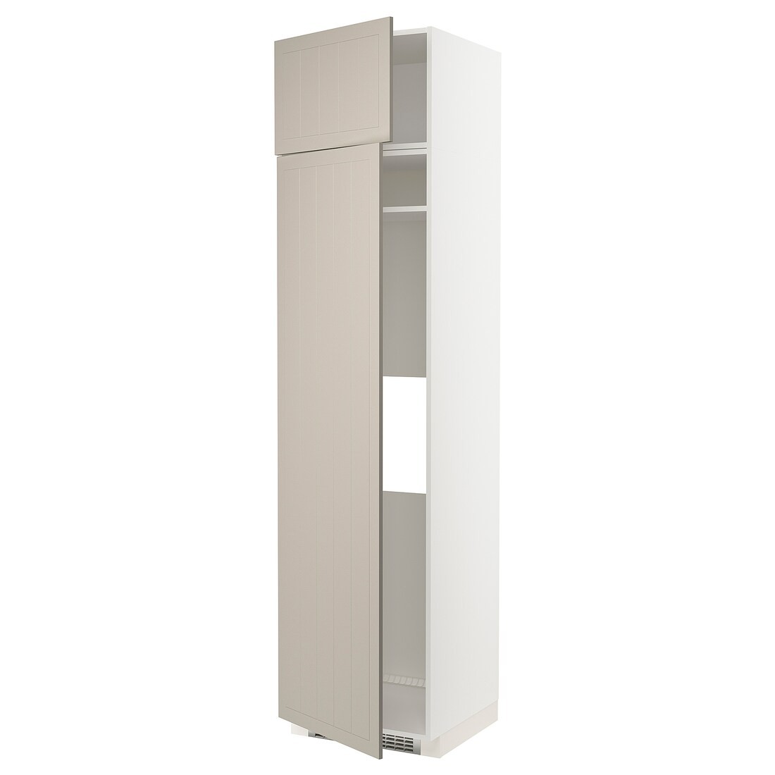 METOD МЕТОД Висока шафа для холодильника / морозильника, білий / Stensund бежевий, 60x60x240 см