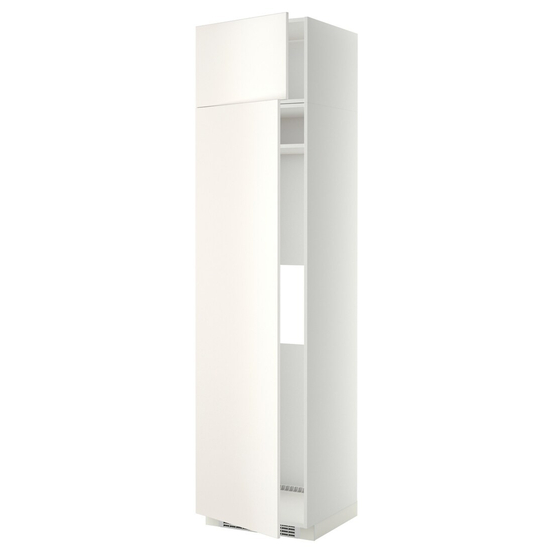 METOD МЕТОД Висока шафа для холодильника / морозильника, білий / Veddinge білий, 60x60x240 см