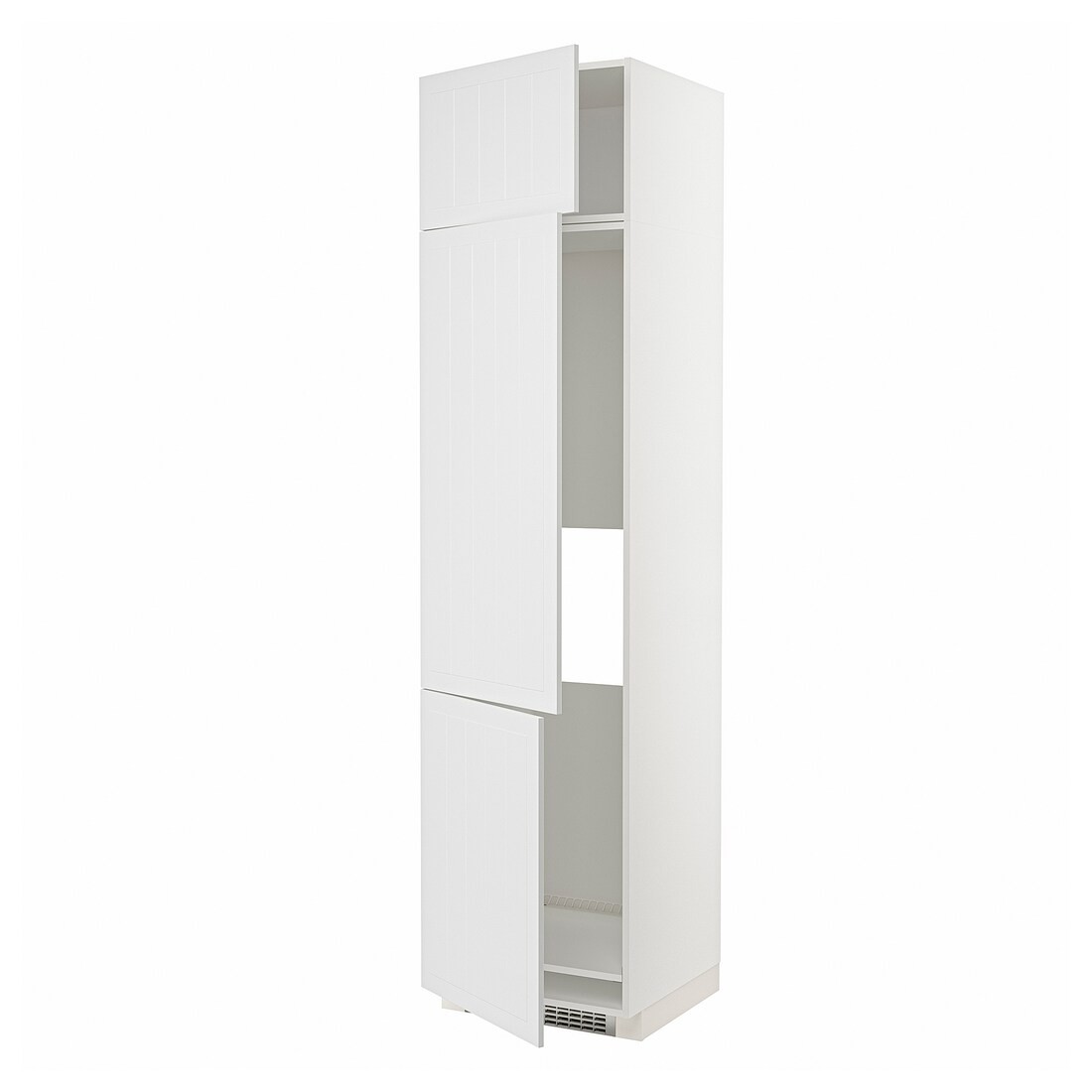 METOD МЕТОД Висока шафа для холодильника / морозильника / 3 дверцят, білий / Stensund білий, 60x60x240 см