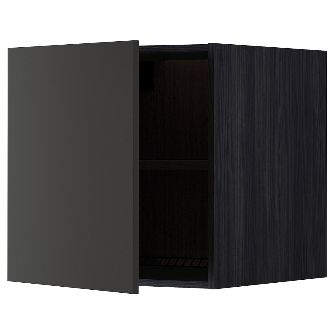 METOD МЕТОД Верхня шафа для холодильника / морозильника, чорний / Nickebo матовий антрацит, 60x60 см