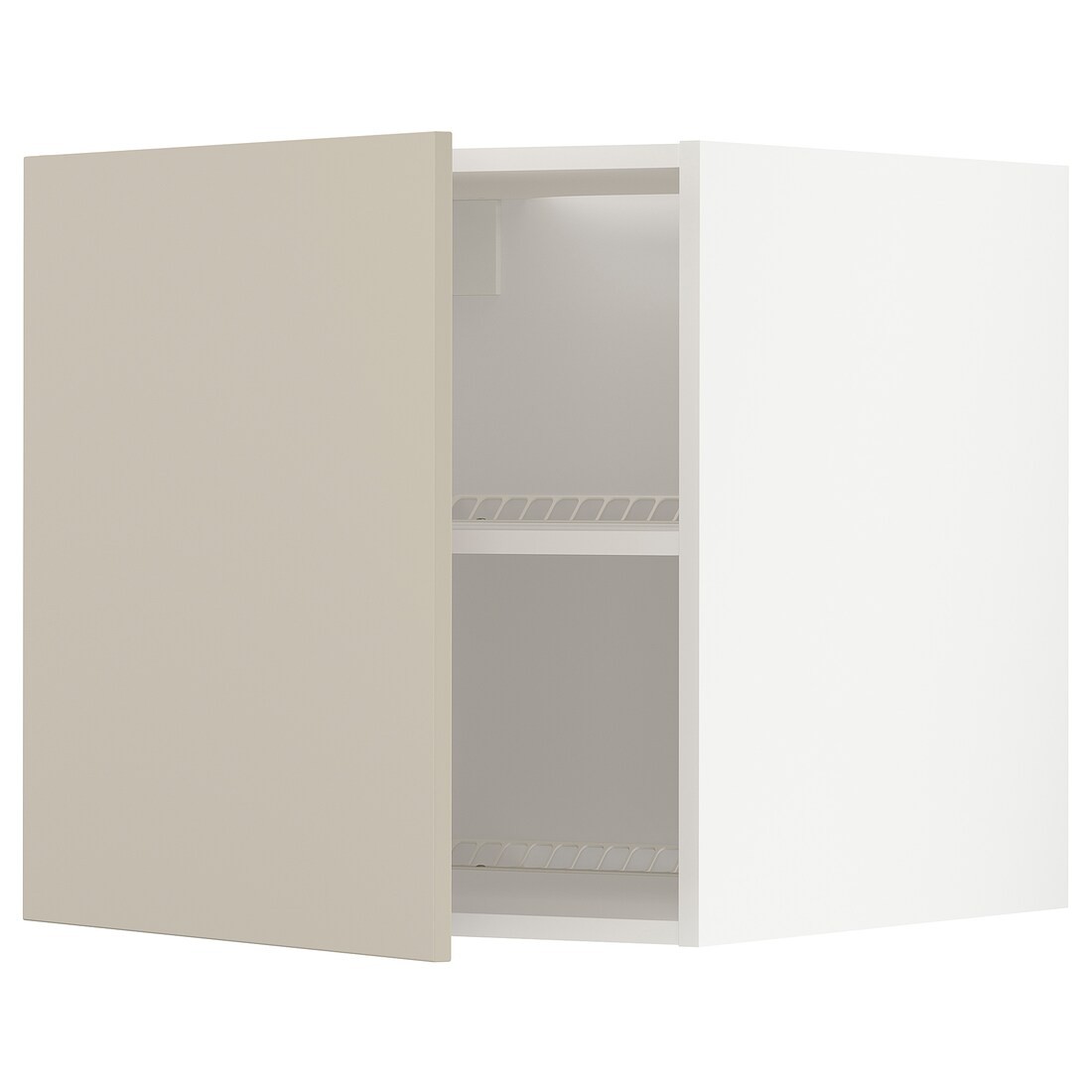 METOD МЕТОД Верхня шафа для холодильника / морозильника, білий / Havstorp бежевий, 60x60 см