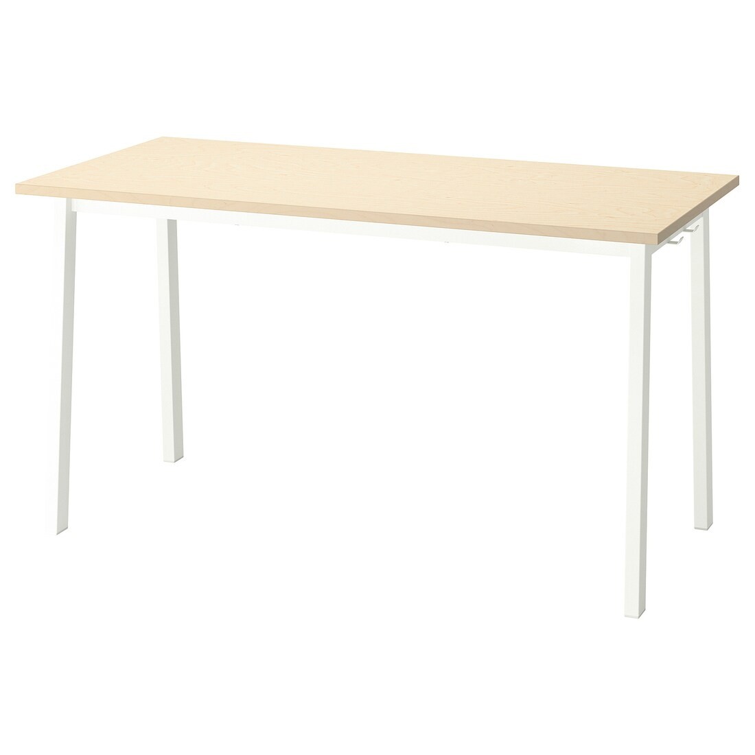 MITTZON стіл для конференцій, береза / білий шпон, 140x68x75 см