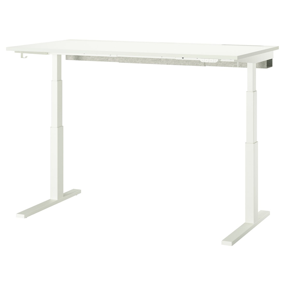 MITTZON стіл регульований, білий електрик, 160x80 см