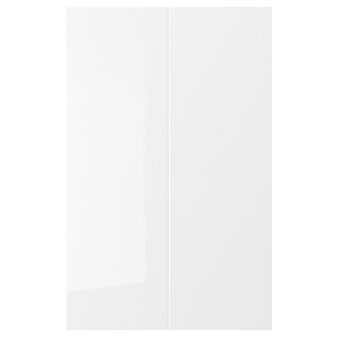 RINGHULT РІНГХУЛЬТ Дверцята для кутової підлогової шафи, глянцевий білий, 25x80 см
