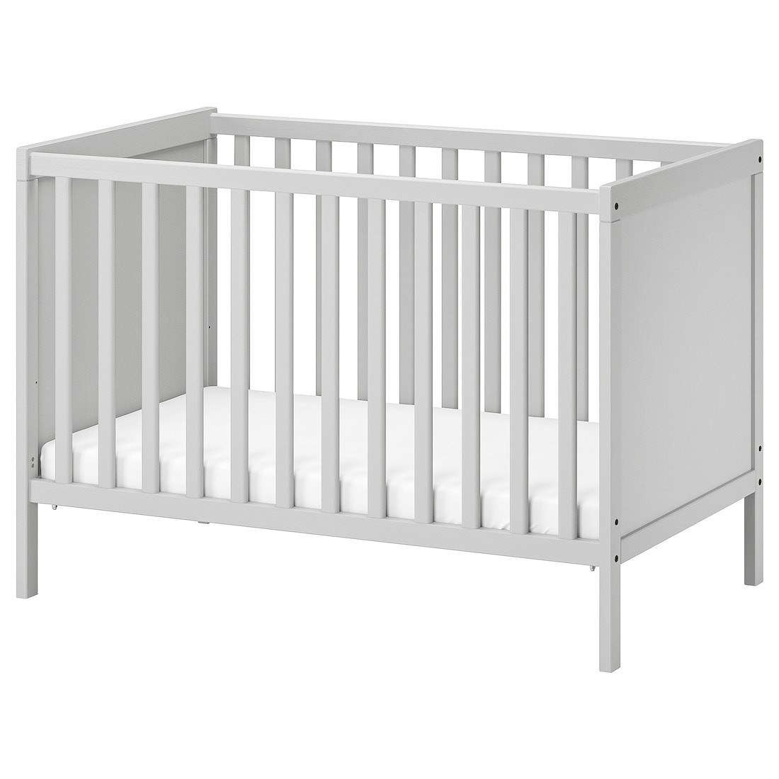 SUNDVIK СУНДВІК Ліжко для немовлят, сірий, 60x120 см