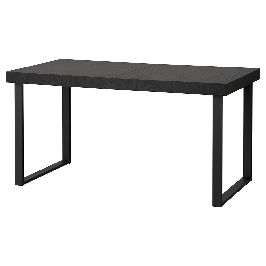 TARSELE ТАРСЕЛЕ Розсувний стіл, чорний шпон / чорний, 150/200x80 cм