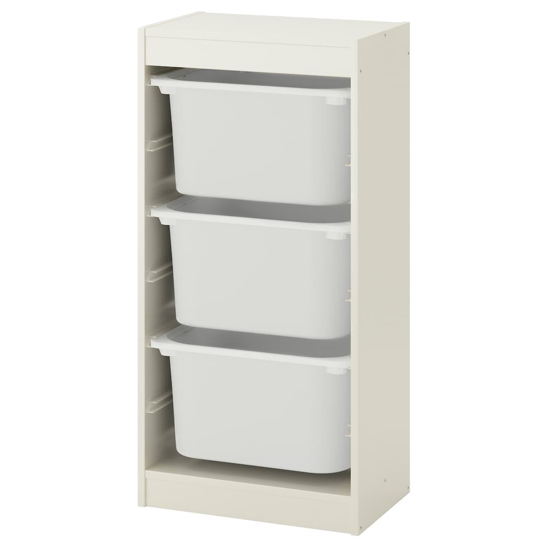 TROFAST Комбінація для зберігання + контейнери, білий / білий, 46x30x94 см