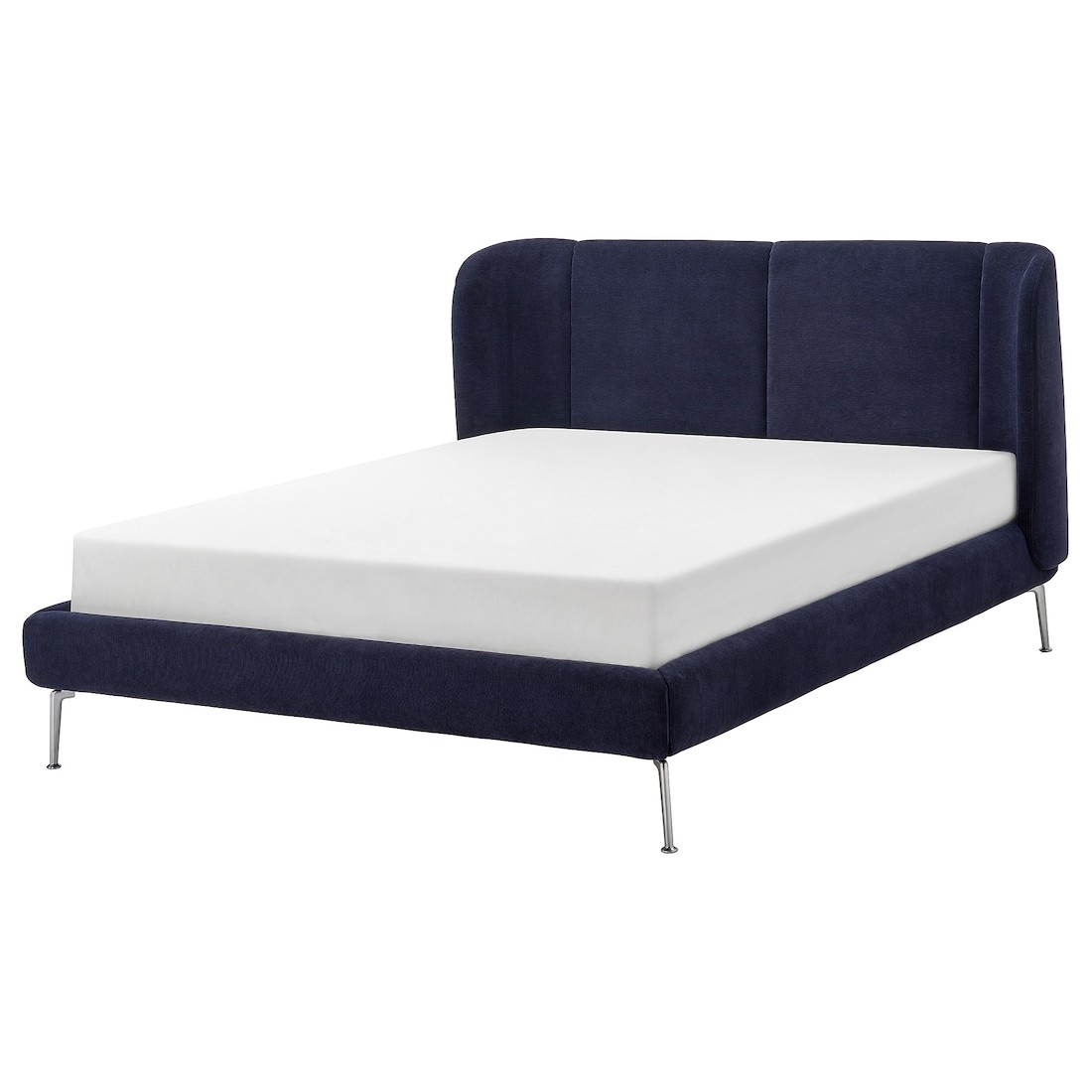 TUFJORD каркас ліжка з оббивкою, Таллміра чорно-блакитна, 160x200 см
