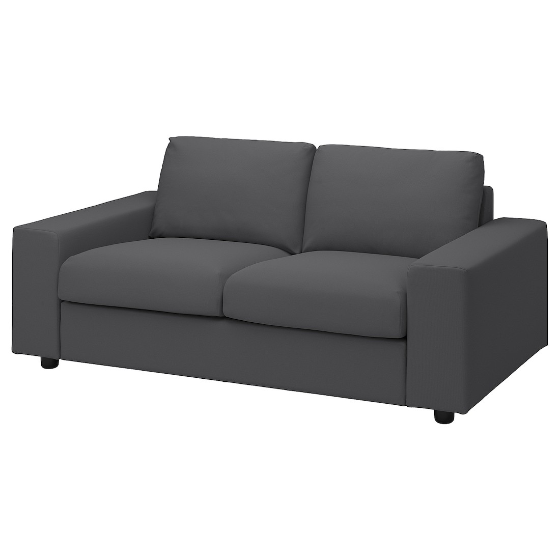 VIMLE ВІМЛЕ 2-місний диван, з широкими підлокітниками / Hallarp сірий