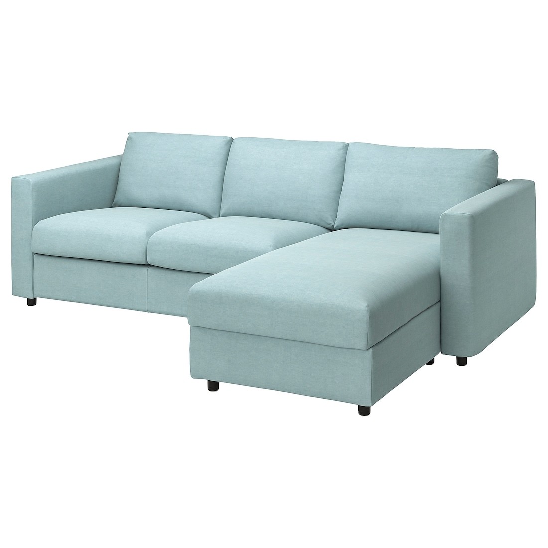 VIMLE ВІМЛЕ 3-місний диван з козеткою, Saxemara світло-блакитний