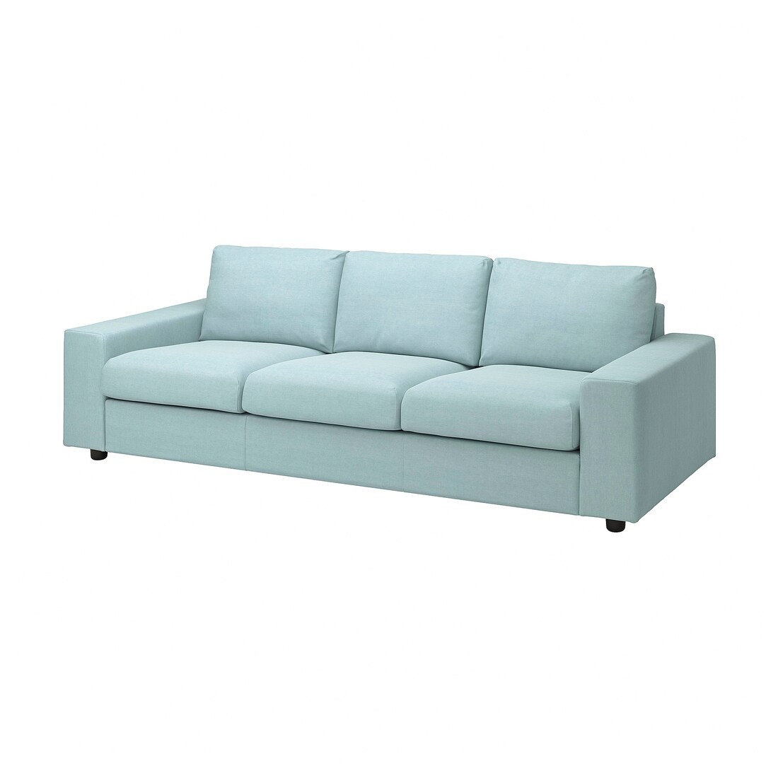 VIMLE ВІМЛЕ Чохол на 3-місний диван, з широкими підлокітниками / Saxemara блакитний
