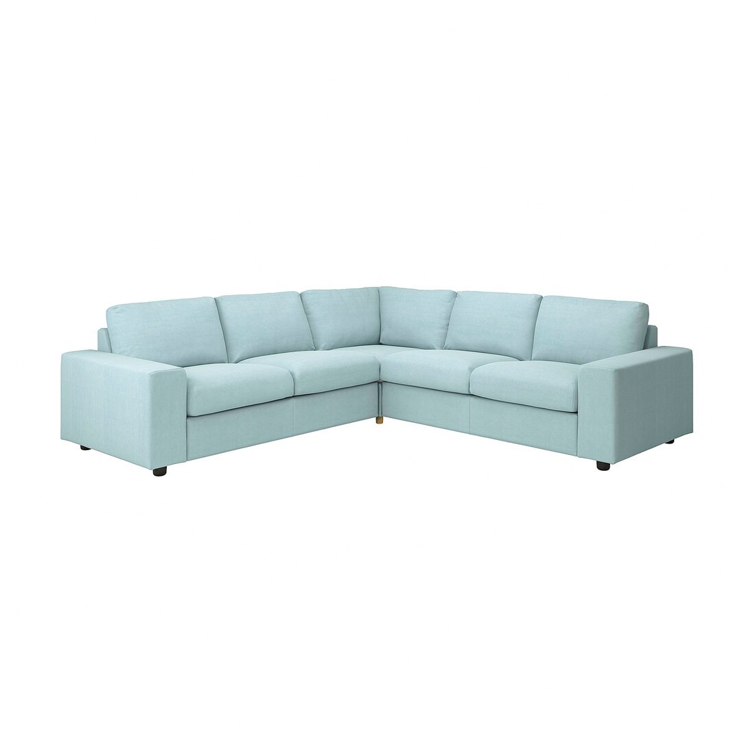 VIMLE ВІМЛЕ 4-місний кутовий диван, з широкими підлокітниками / Saxemara блакитний