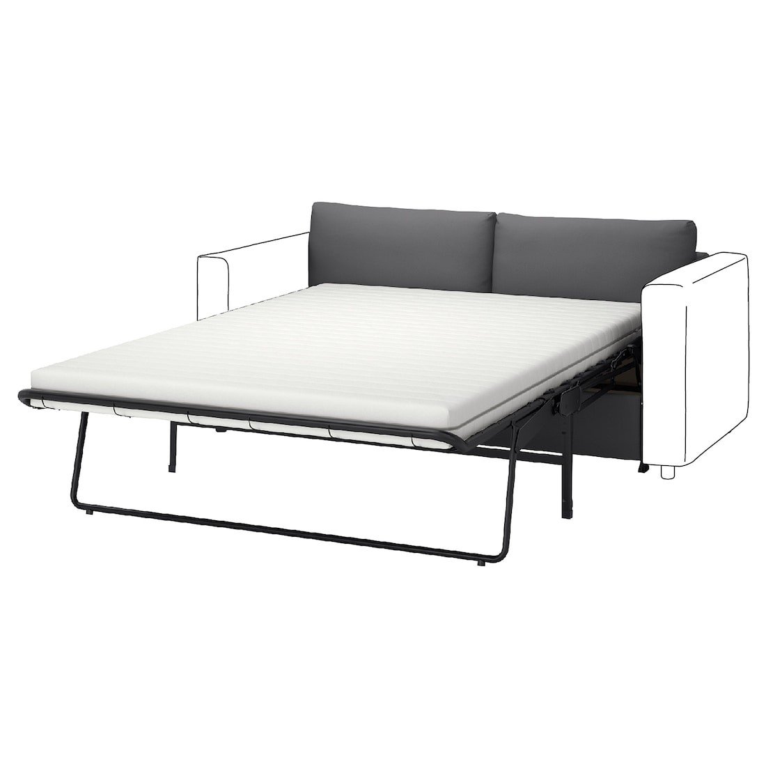 VIMLE Секція 2-місного дивана-ліжка, Hallarp сірий