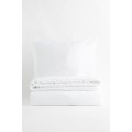 H&M Home Двоспальна льняна постільна білизна, Білий, 200x200 + 50x60 0188589001 0188589001