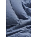 H&M Home Двоспальна льняна постільна білизна, Синій, 200x200 + 50x60 0188589065 | 0188589065