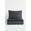 H&M Home Комплект постільної білизни з бавовни, темно-сірий, Різні розміри 0453850063 | 0453850063